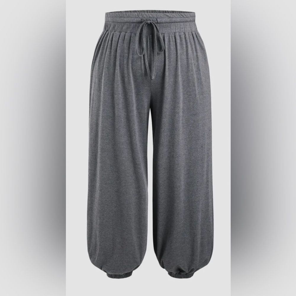 NWT!! SOLID KNOTTED JERSEY TROUSERS CURVE & PLUS From Cider, Comfy AND Sleek - Picture 2 of 15